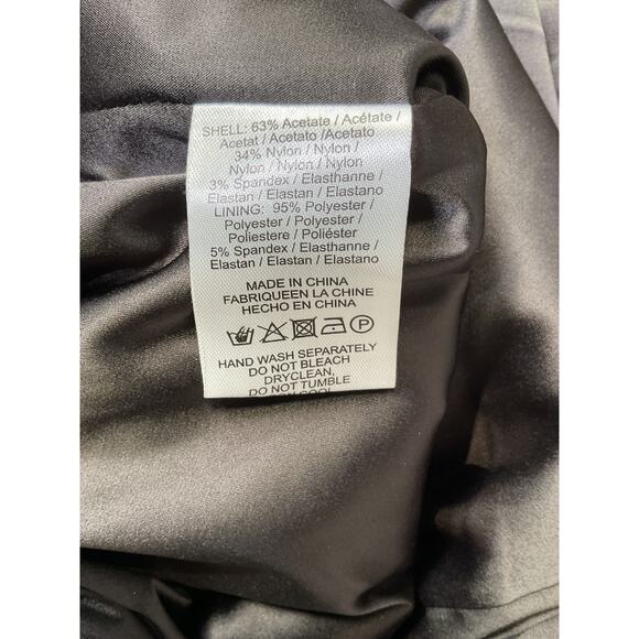 Sau Lee 'Esther' Black Acetate Gown Size 2 - NWT - Picture 5 of 5